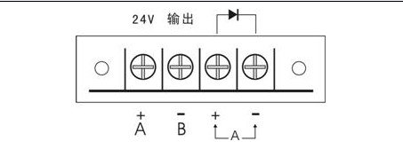 卸下變送器接線端的旋蓋，可以看到如圖所示的接線端子。